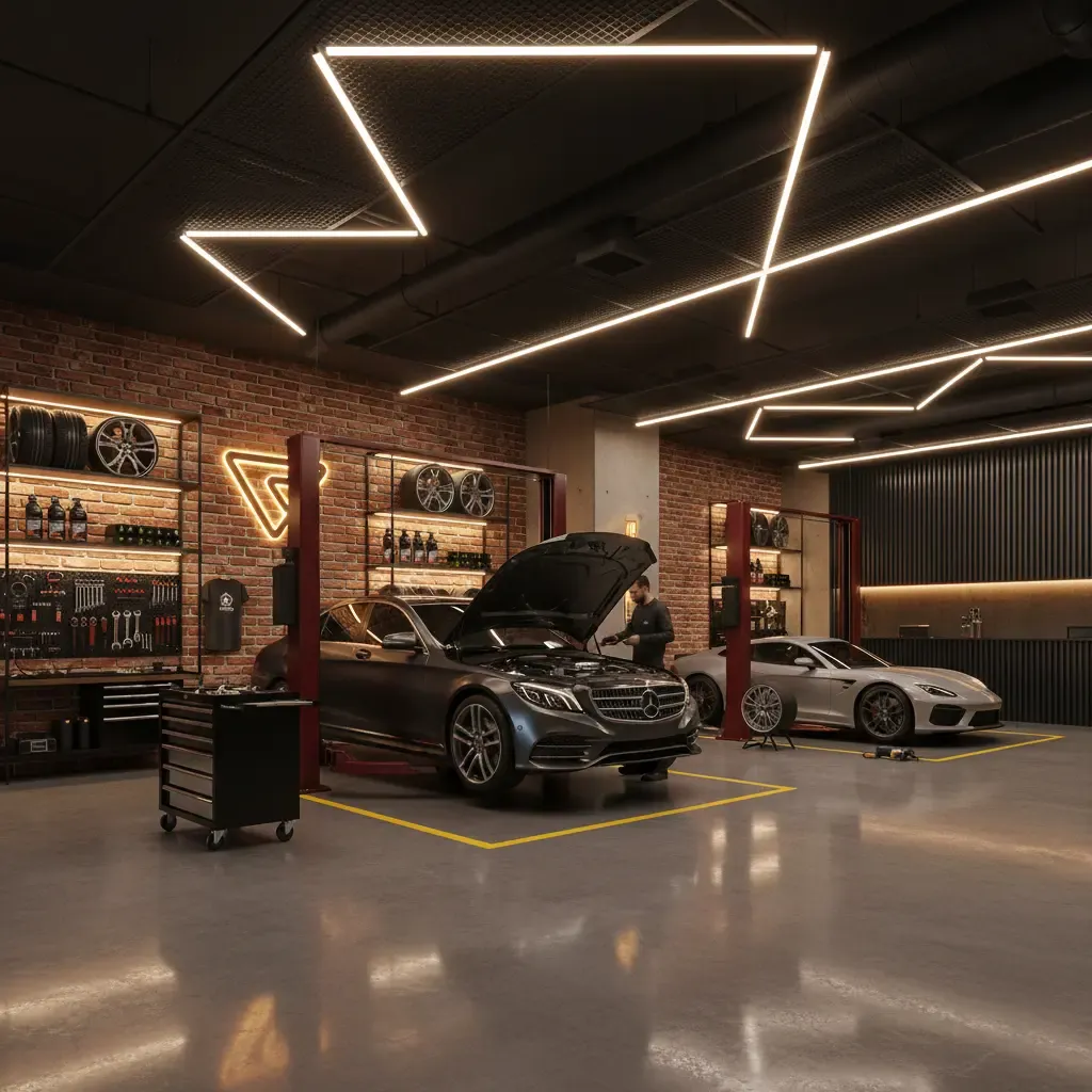 Al Quoz Garage Workshop — Automotive Service Interior (Dubai, 2024)